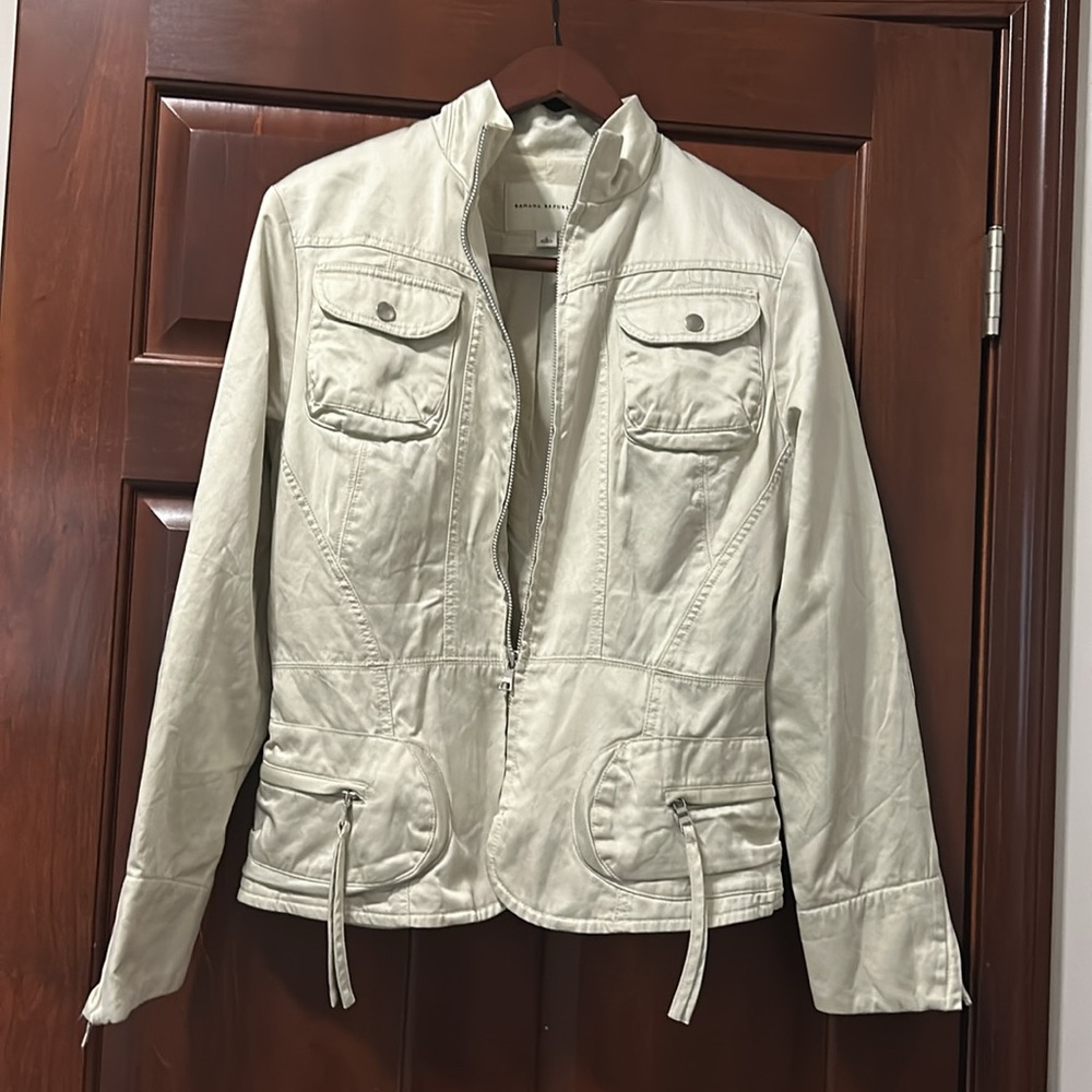 Banana Republic Cream Utility Jacket